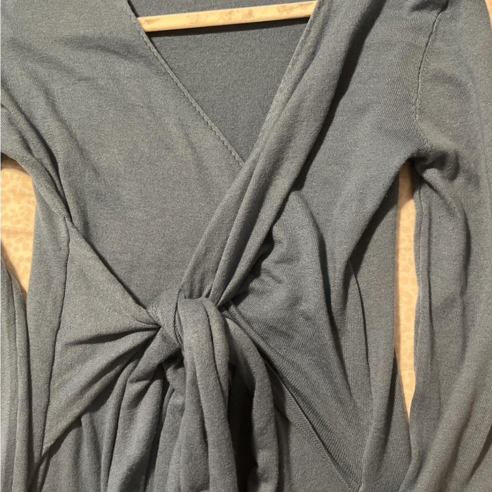 Long blue dress below the knee
